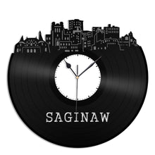 Saginaw Michigan Vinyl Wall Clock
