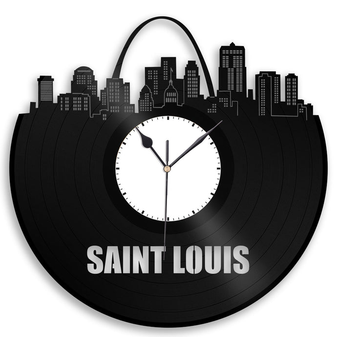 St Louis Skyline Vinyl Wall Clock - VinylShop.US