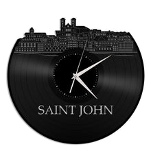 Saint John Skyline Vinyl Wall Clock - VinylShop.US