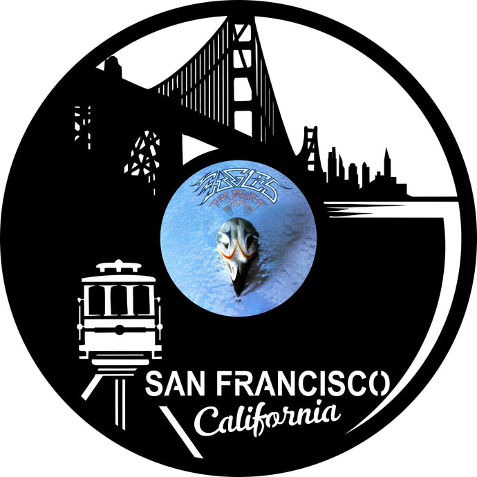 San Francisco, Golden Gate Bridge WAll art BL and Eagles Label