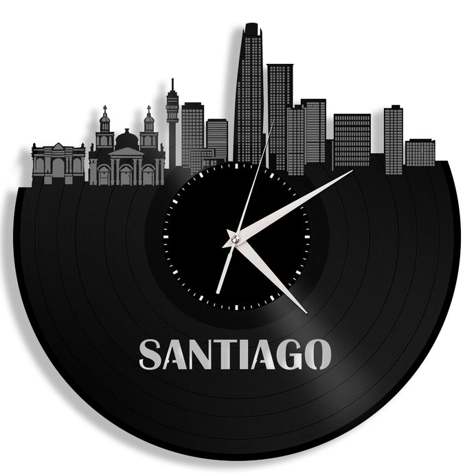 Santiago Skyline Design Wall Clock