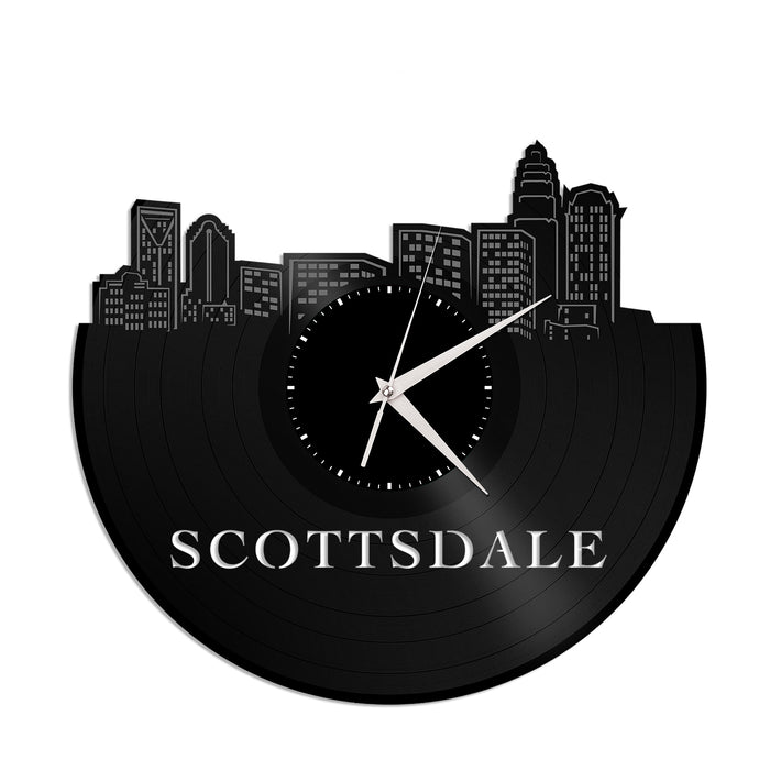 Scottsdale Arizona Skyline Vinyl Wall Clock - VinylShop.US