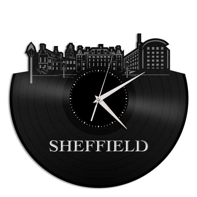 Sheffield Skyline Vinyl Wall Clock - VinylShop.US