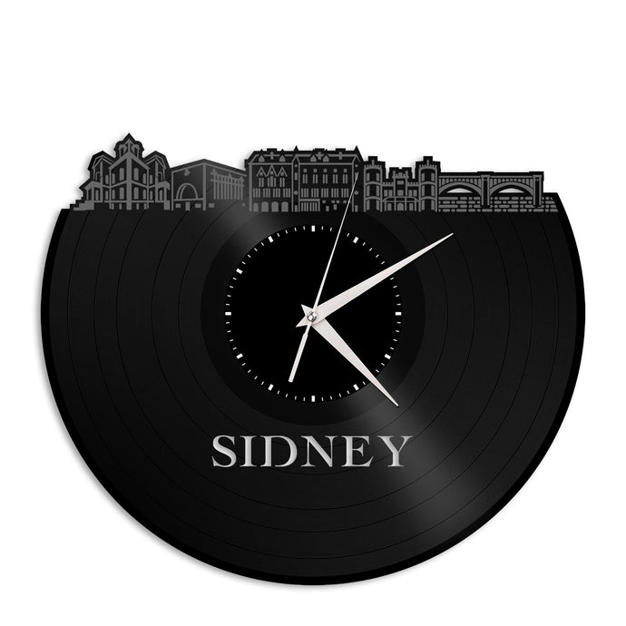 Sidney Ohio Vinyl Wall Clock