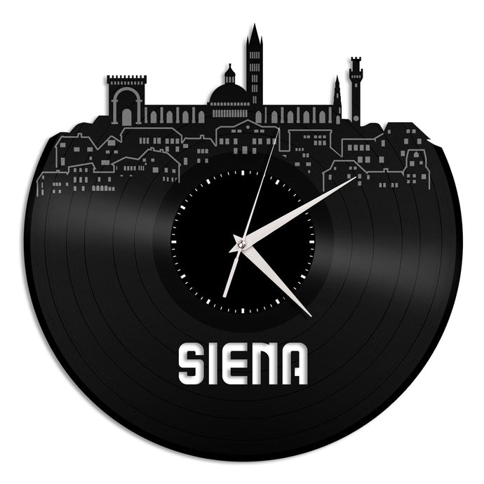 Siena, Italy Skyline Vinyl Wall Clock - VinylShop.US