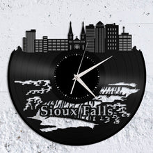 Sioux Falls Skyline Wall Clock - VinylShop.US
