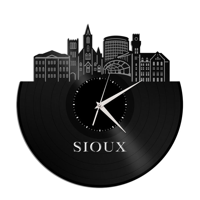 Sioux City IA Vinyl Wall Clock