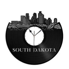 South Dakota Skyline Vinyl Wall Clock