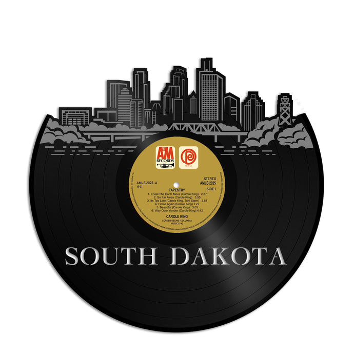 South Dakota Skyline Vinyl Wall Art - VinylShop.US