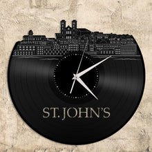 St. John's, Newfoundland Skyline Vinyl Wall Clock - VinylShop.US
