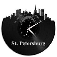 St Petersburg Skyline Vinyl Wall Clock - VinylShop.US