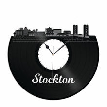Stockton Skyline Vinyl Wall Clock