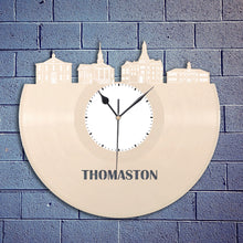 Thomaston Skyline Vinyl Wall Clock - VinylShop.US