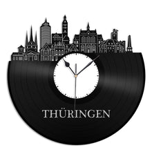 Thuringia Skyline Vinyl Wall Clock - VinylShop.US