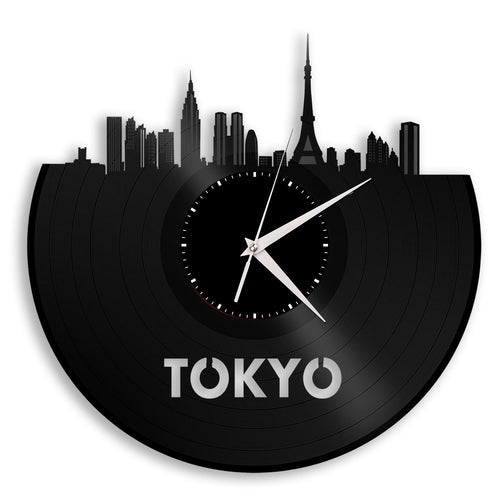 Tokyo Skyline Vinyl Wall Clock - VinylShop.US