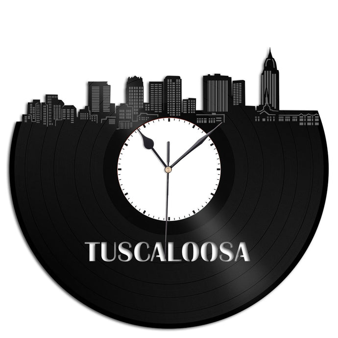 Tuscaloosa Skyline Vinyl Wall Clock - VinylShop.US