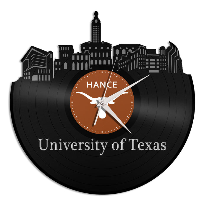 University Of Texas Custom Design, Custom Label Clock