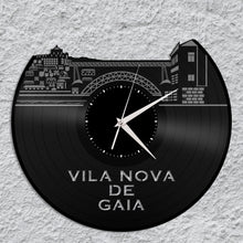 Vila Nova de Gaia, Portugal skyline Vinyl Wall Clock - VinylShop.US