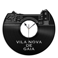 Vila Nova de Gaia, Portugal skyline Vinyl Wall Clock - VinylShop.US
