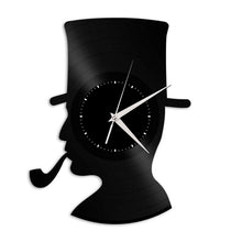 Vintage Gentleman Silhouette Vinyl Wall Clock