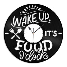 Wake Up It's Food O'clock Vinyl Wall Clock