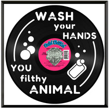 Wash Your Hands ya Filthy Animal Clock Vinyl Wall Art