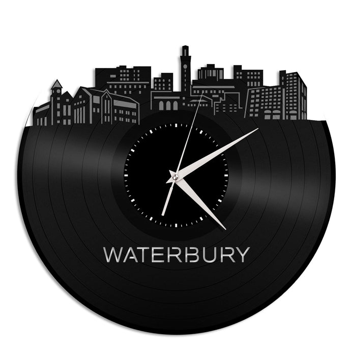 Waterbury Skyline Vinyl Wall Clock - VinylShop.US