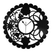Floral Swirls Vinyl Wall Clock