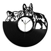 Lovely French Bulldogs Wall Clock