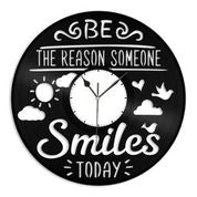 Be the Reason Someone Smiles Today Vinyl Wall Clock
