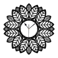Indian Round Leaf Ornament Vinyl Wall Clock