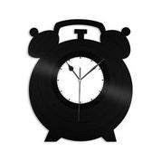 Alarm Clock Silhouette Vinyl Wall Clock