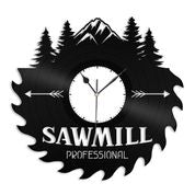 Sawmill Woodworking Vinyl Wall Clock