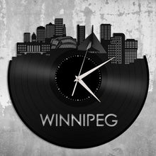 Winnipeg Skyline Vinyl Wall Clock - VinylShop.US