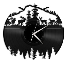 Wooden scene Vinyl Wall Clock