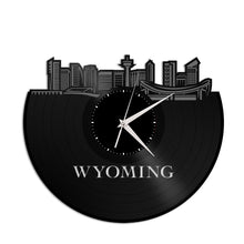 Wyoming Skyline Vinyl Wall Clock