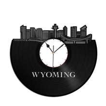 Wyoming Skyline Vinyl Wall Clock