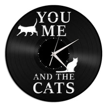 You and Me and the Cats Vinyl Wall Clock