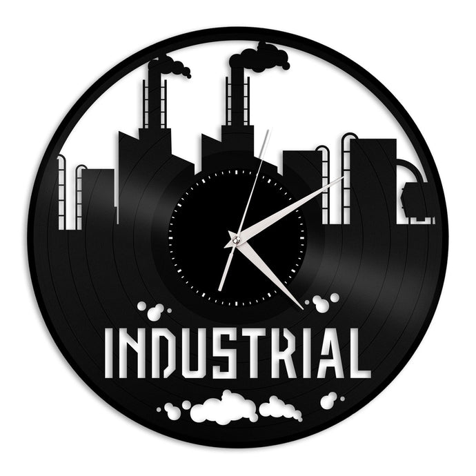 Industrial Vinyl Wall Clock