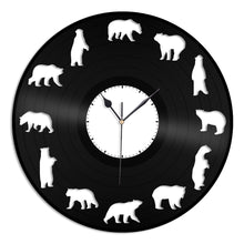 Bears Vinyl Wall Clock