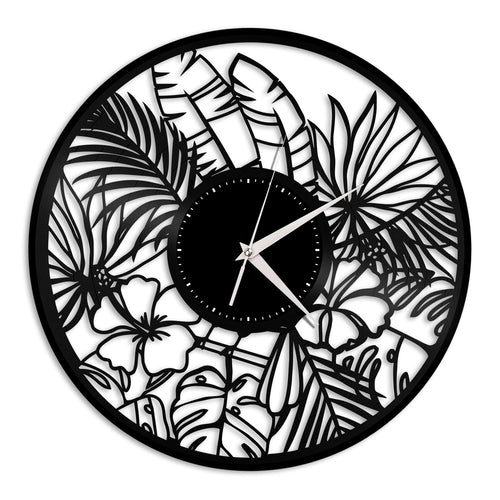 Tropical Bouquet Vinyl Wall Clock