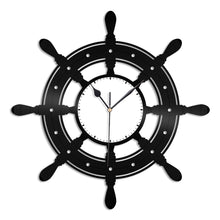 Boat Yacht Wheel Vinyl Wall Clock