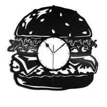 Burger Vinyl Wall Clock