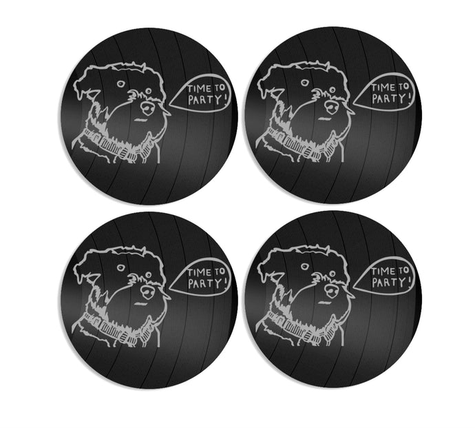 Dog coasters etched x 6 pieces - VinylShop.US
