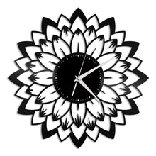 Dahlia Flower Vinyl Wall Clock