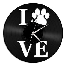 Dog Love Paw Wall Clock