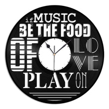 if Music be the Food Vinyl Wall Clock