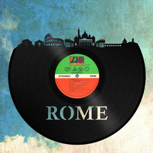 Old Album Art, Unique Skyline, Wall Art Boyfriend, Trendy Wall Hanging, Roman, Wall Art Husband, Detailed City Art, Rome Skyline Art Fan - VinylShop.US