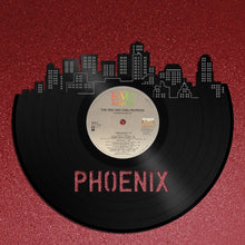 Skyline Wall Decor- Phoenix Skyline, Cityscape, Vinyl Record Art,  Home Decor,  Bachelor gift, Phoenix Wedding, Illustration - VinylShop.US