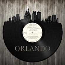 Skyline Wall Art - Orlando Skyline,Orlando Cityscape,Vinyl Record Art, Vinyl Record, Home Decor,Bachelor gift,Orlando Wedding,Orlando record - VinylShop.US